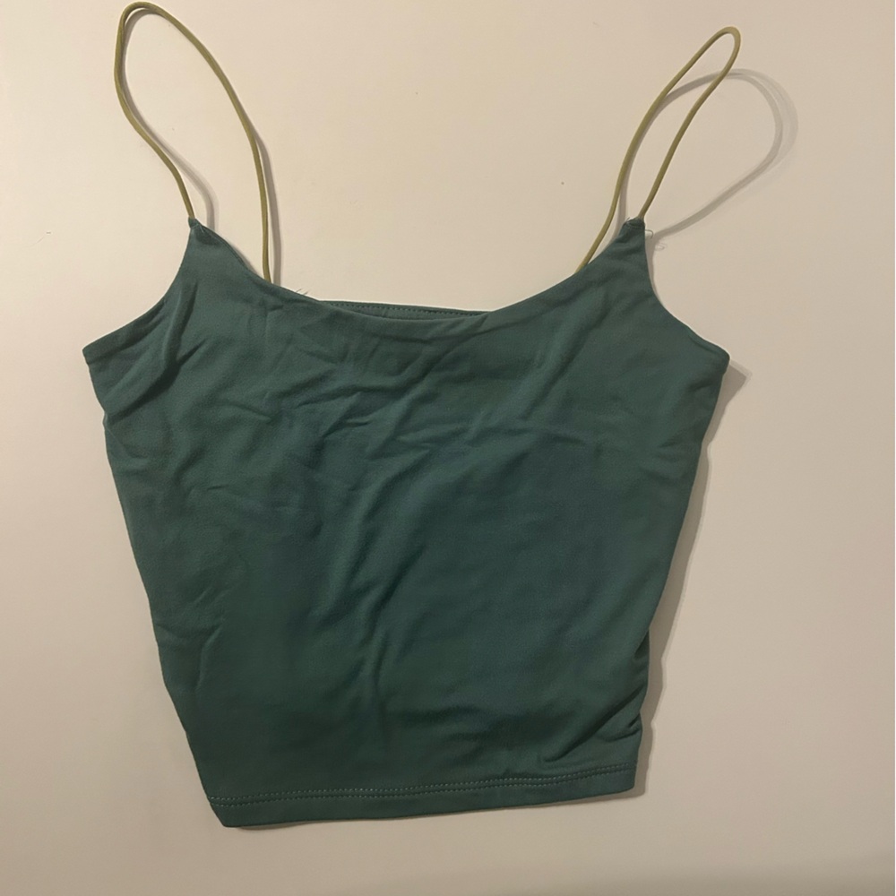 Blue/Green camisole, cropped size XS